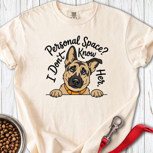German Shepherd Personal Space Premium Tee Ivory