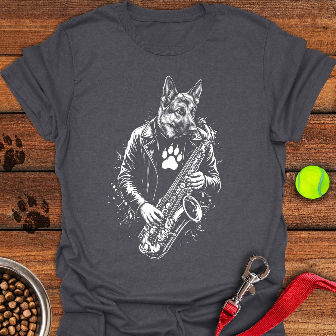 German Shepherd Saxophone Dark Heather