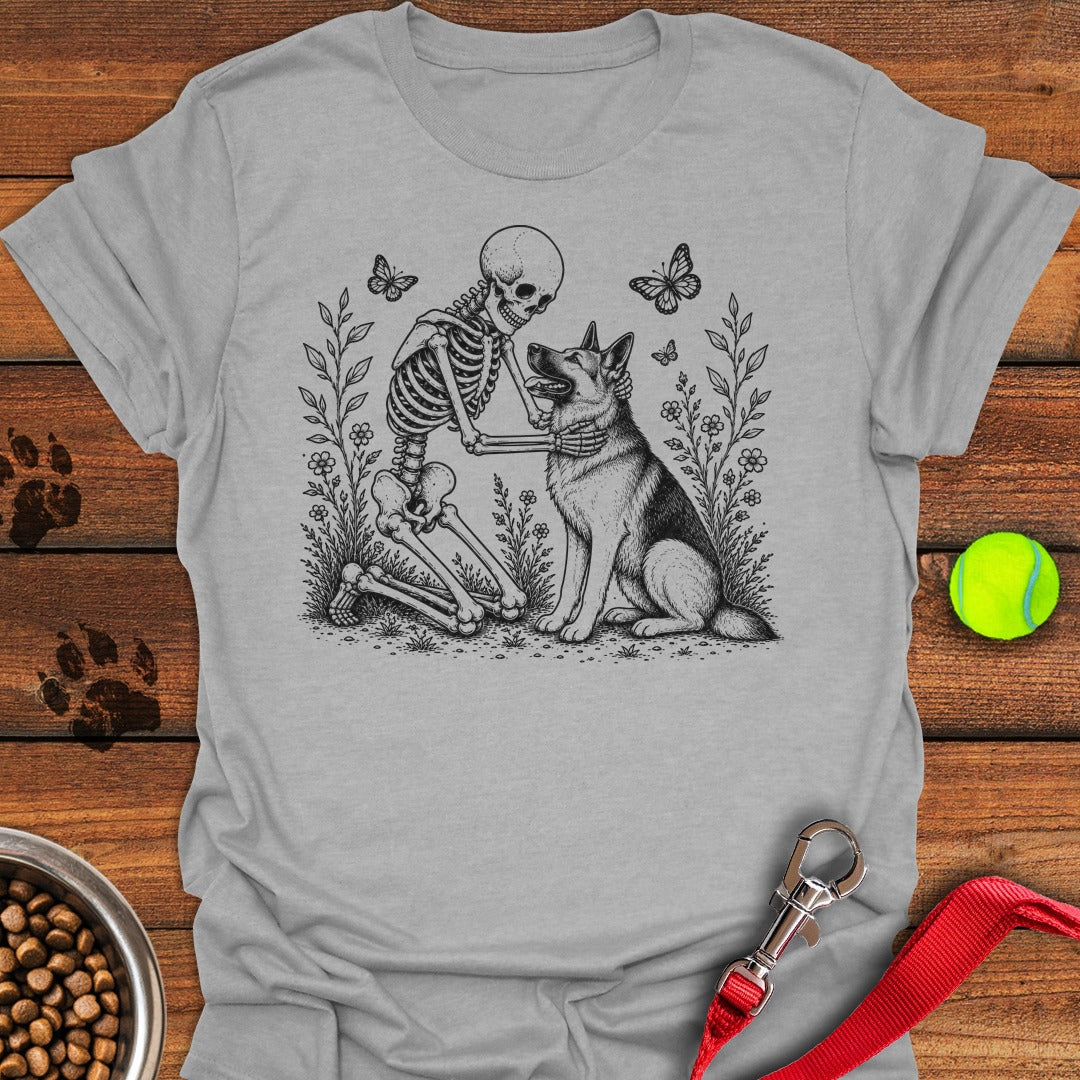 German Shepherd Skeleton Halloween Sport Grey