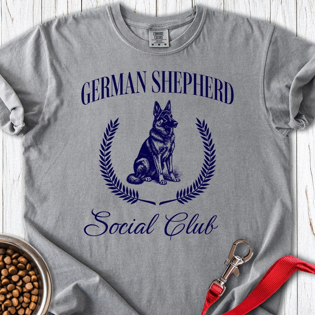 German Shepherd Social Club Premium Tee Grey