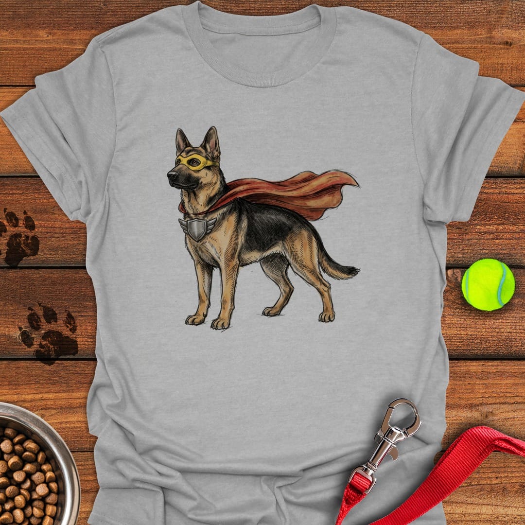 German Shepherd Superhero Sport Grey