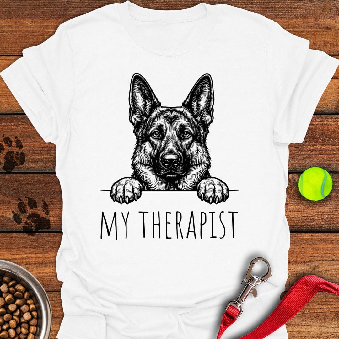 German Shepherd Therapist White