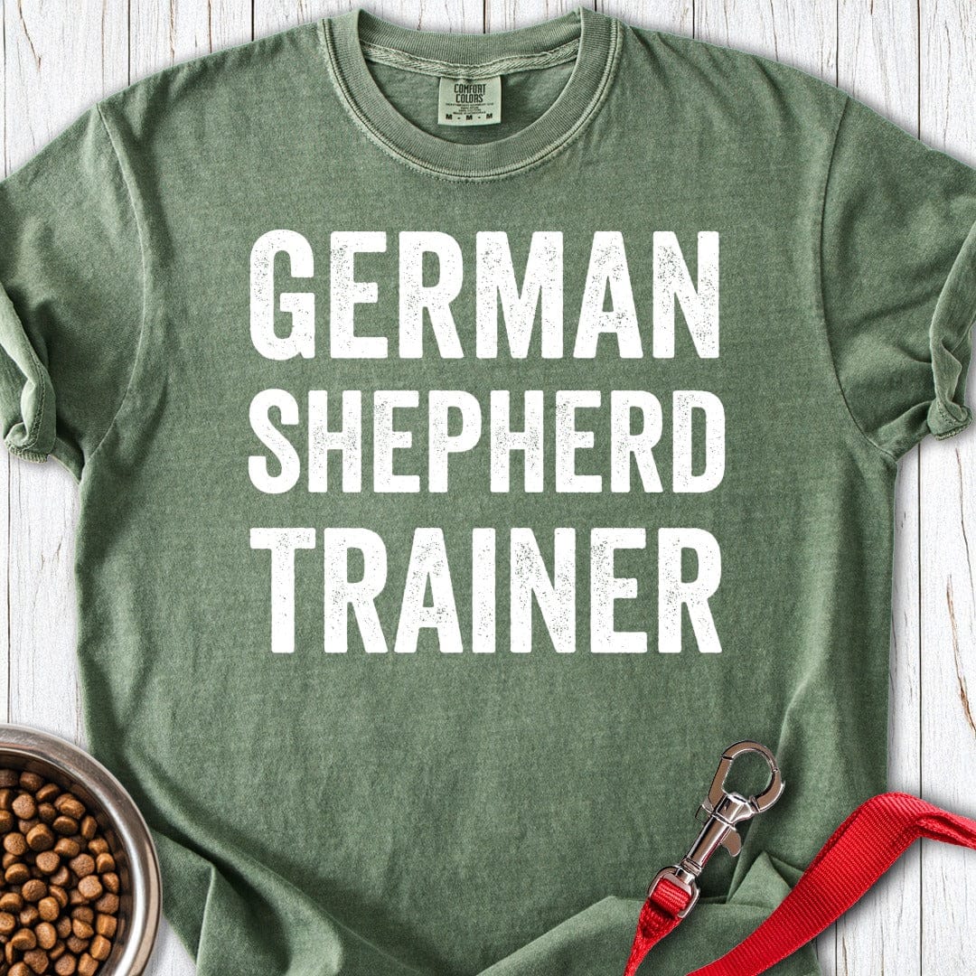 German Shepherd Trainer Premium Tee Moss