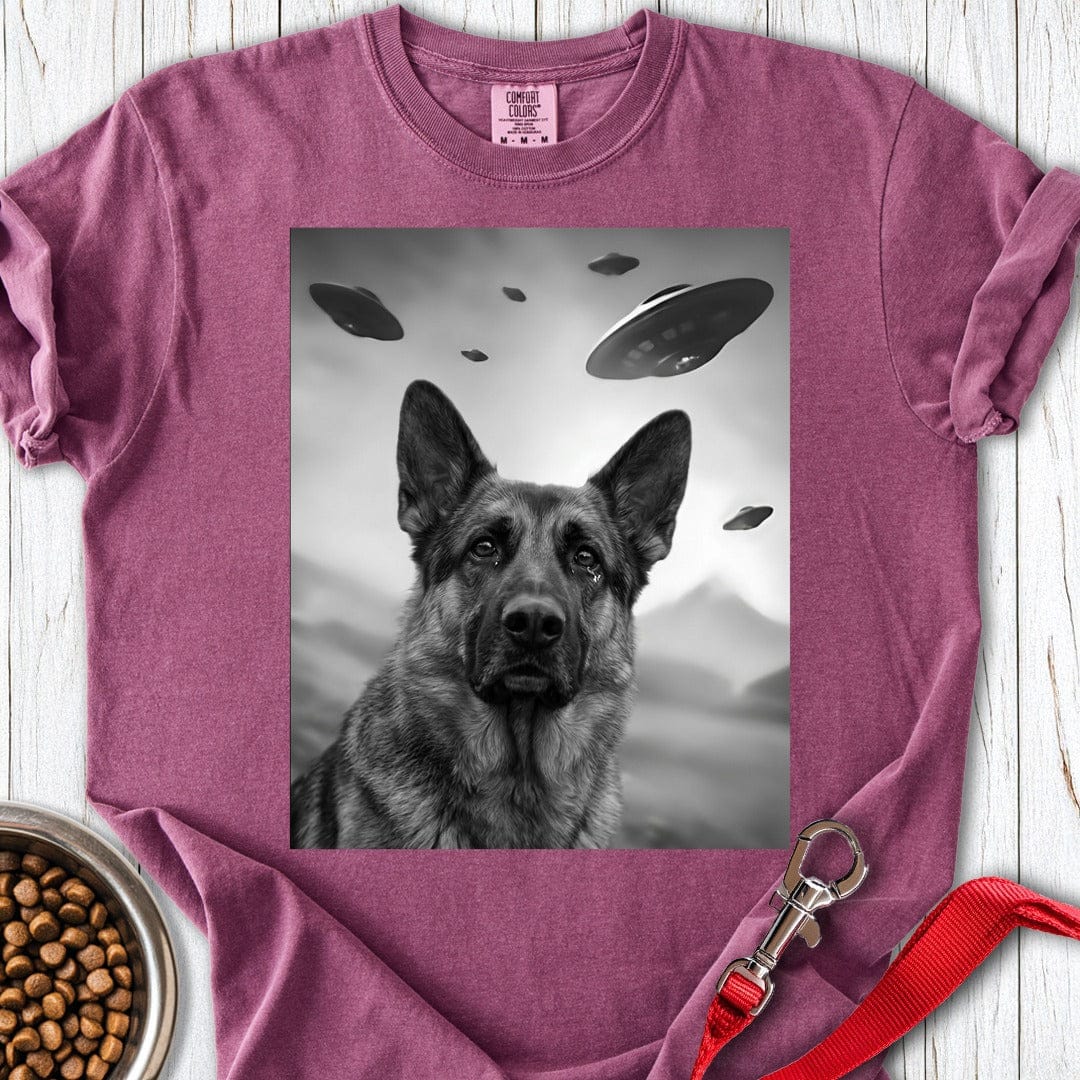 German Shepherd UFO Premium Tee Berry