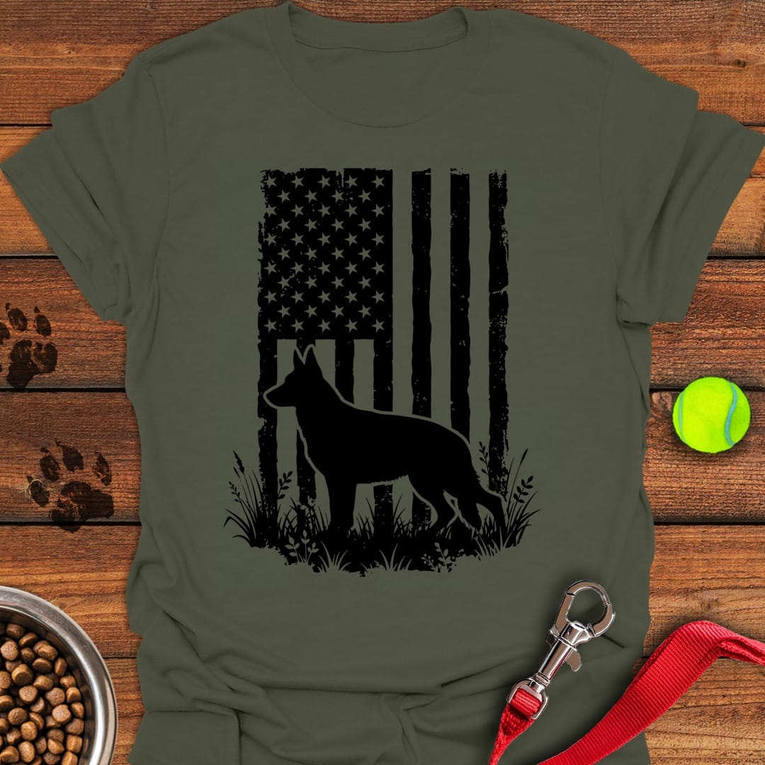 German Shepherd USA Military Green