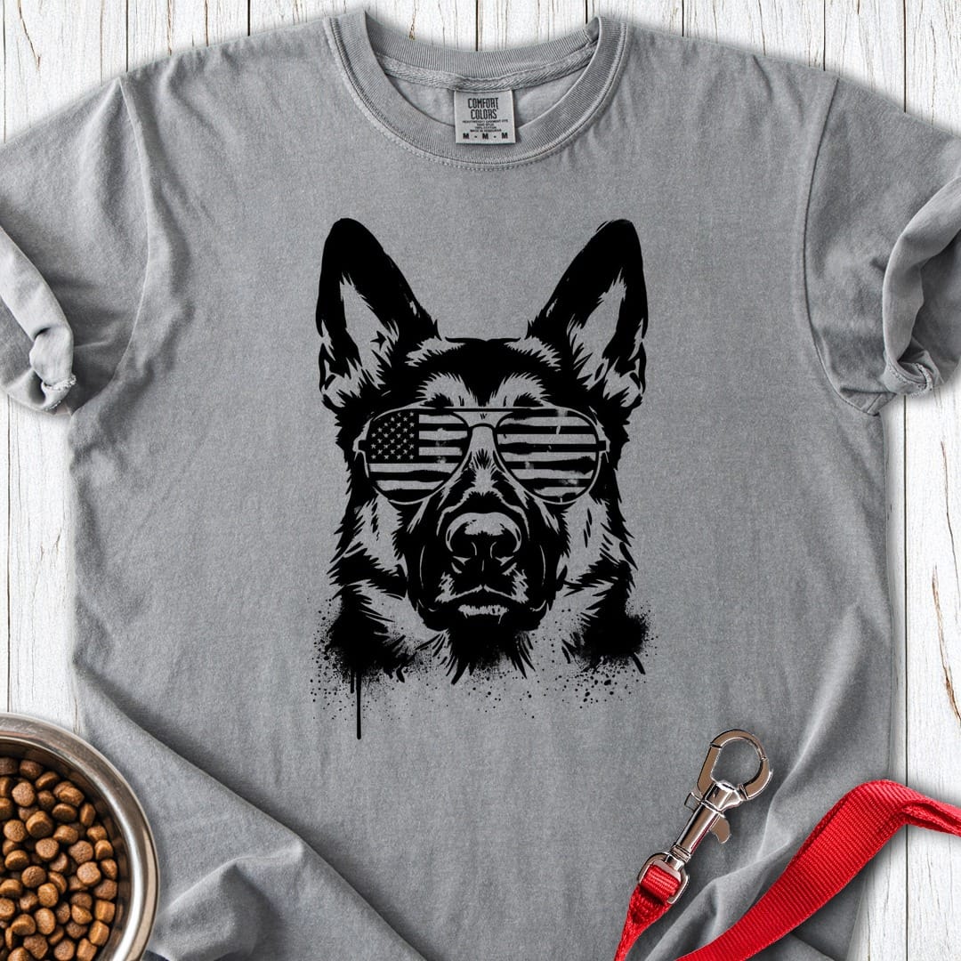 German Shepherd USA Premium Tee Grey