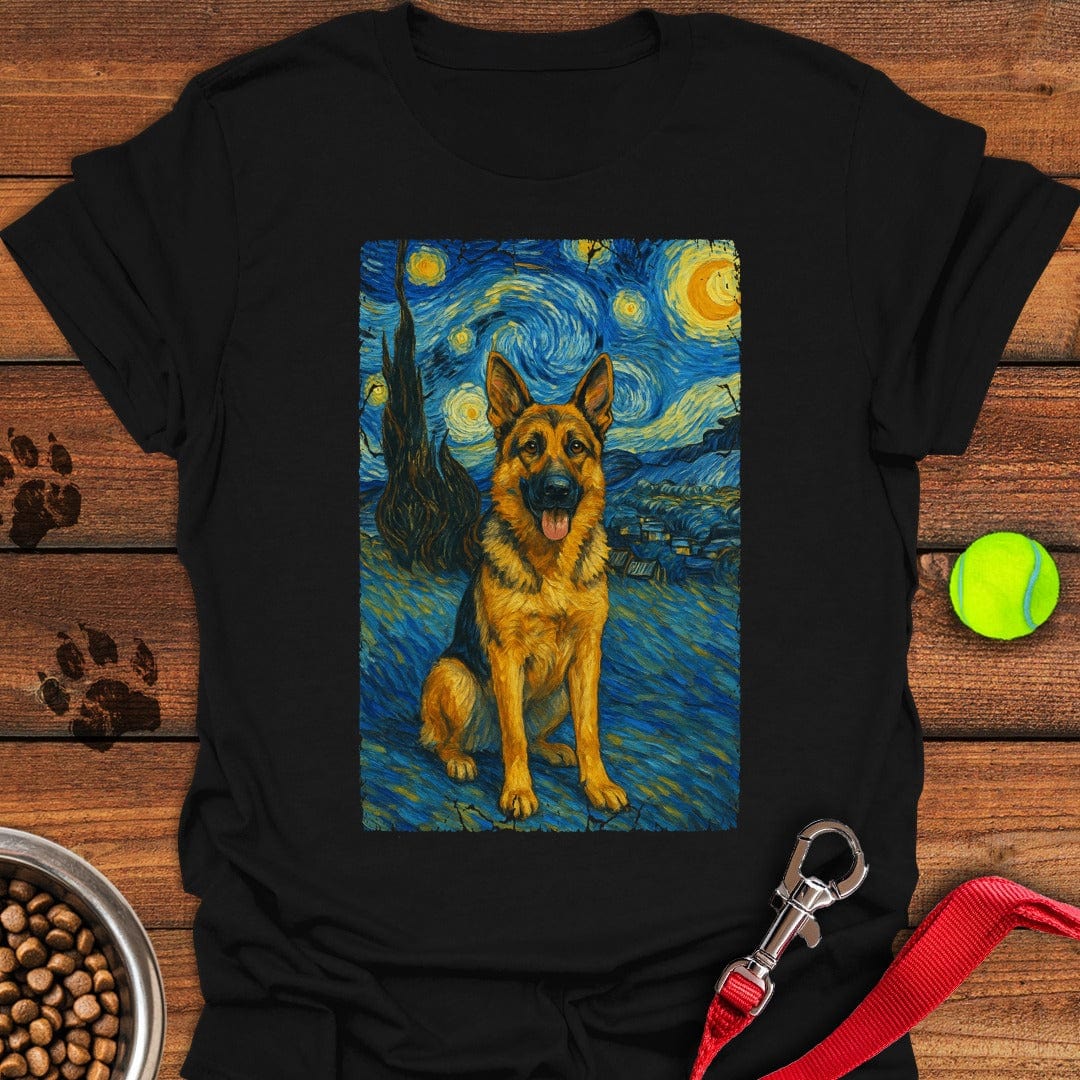 German Shepherd Van Gogh Black
