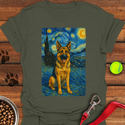 German Shepherd Van Gogh Military Green