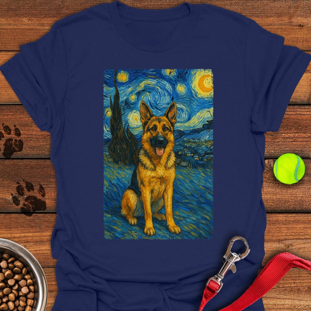 German Shepherd Van Gogh Navy