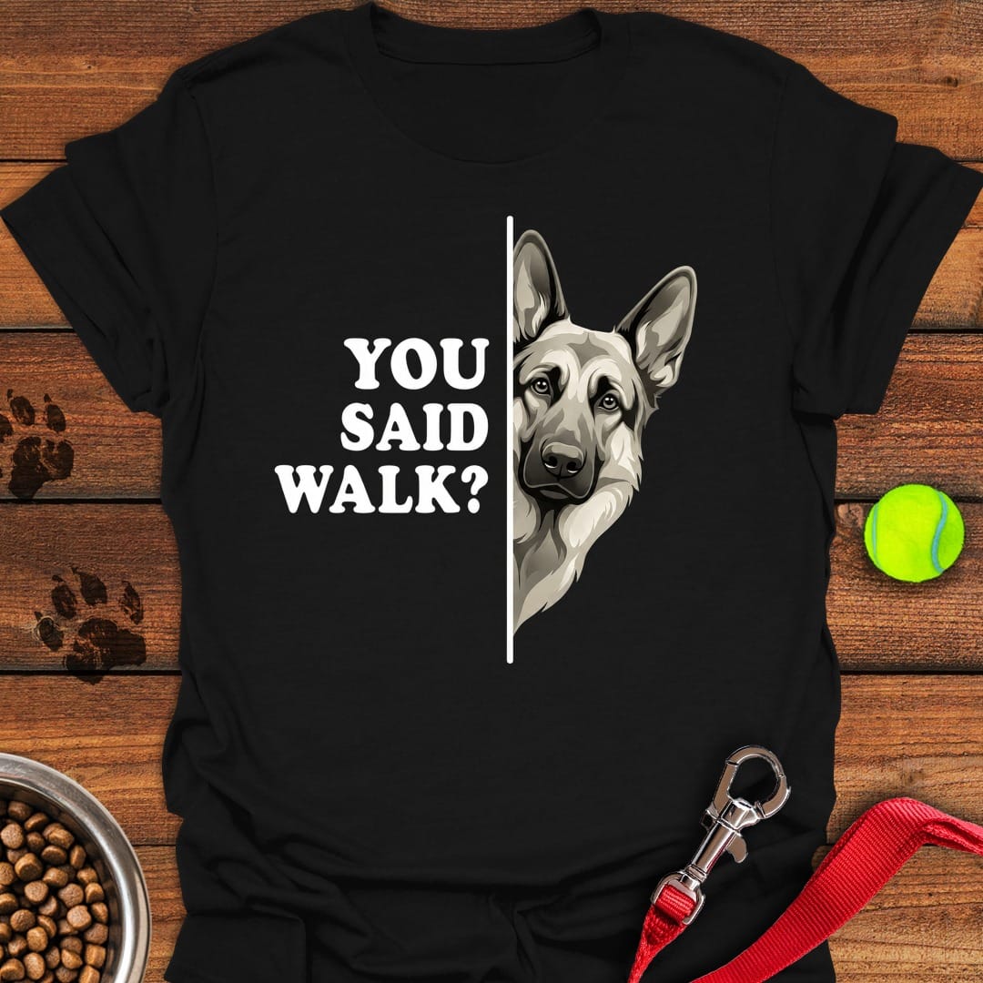 German Shepherd Walk Black