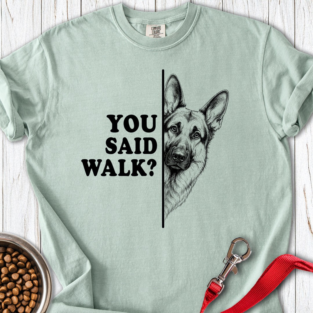 German Shepherd Walk Premium Tee Bay