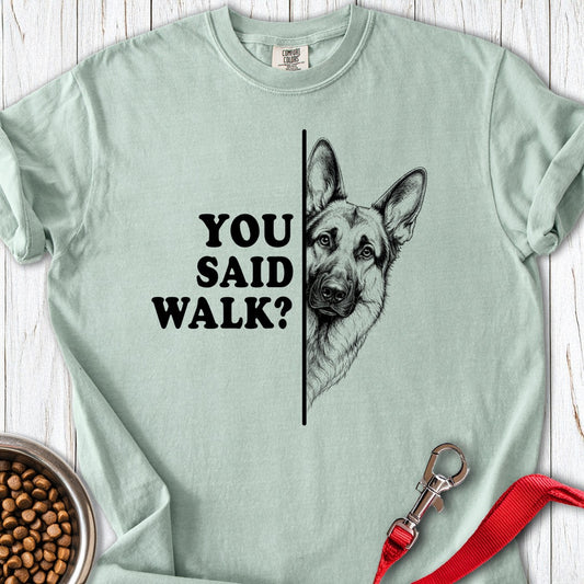 German Shepherd Walk Premium Tee Bay