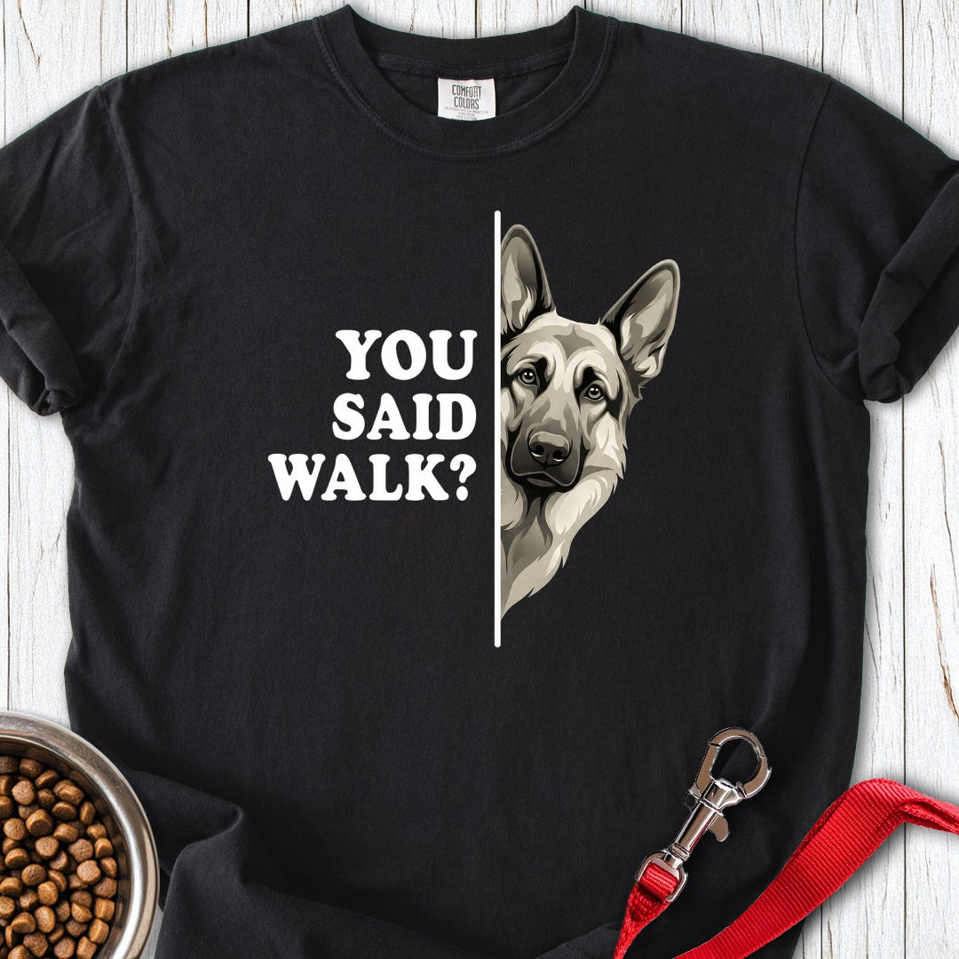 German Shepherd Walk Premium Tee Black