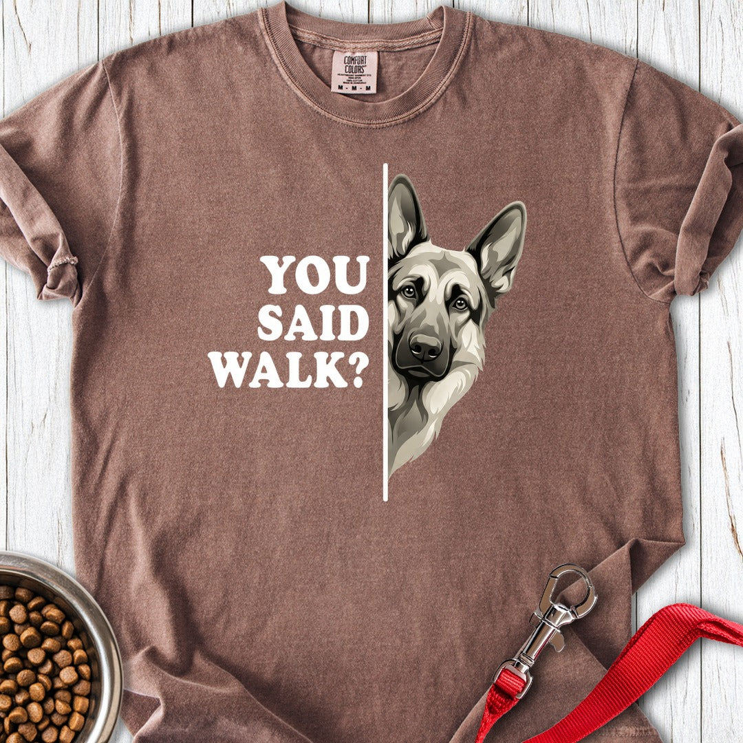German Shepherd Walk Premium Tee Espresso