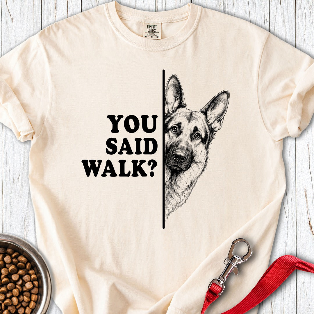 German Shepherd Walk Premium Tee Ivory
