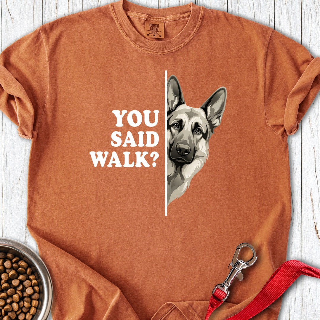 German Shepherd Walk Premium Tee Yam