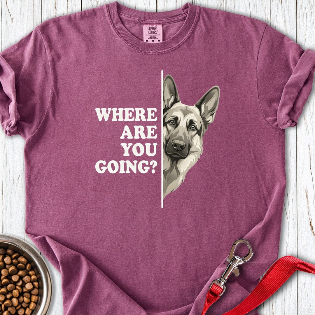 German Shepherd Where Are You Going? Premium Tee Berry