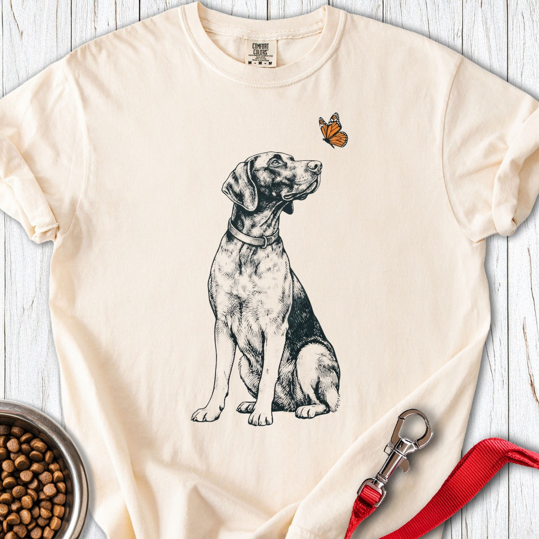 German Shorthaired Pointer Butterlfy Premium Tee Ivory