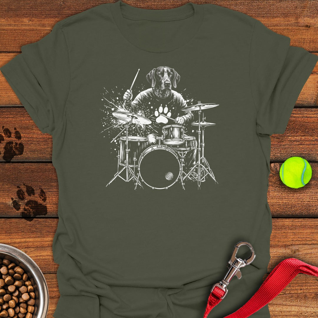 German Shorthaired Pointer Drummer Military Green