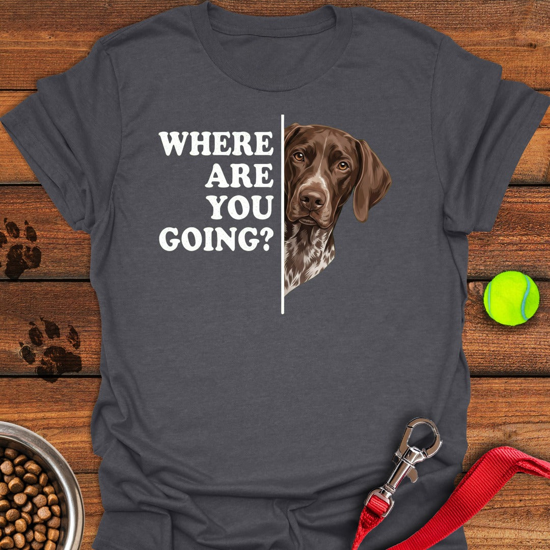 German Shorthaired Pointer Followning Dark Heather