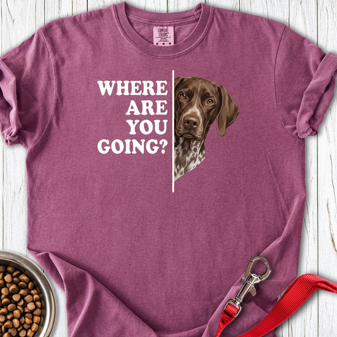 German Shorthaired Pointer Followning Premium Tee Berry