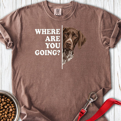 German Shorthaired Pointer Followning Premium Tee Espresso