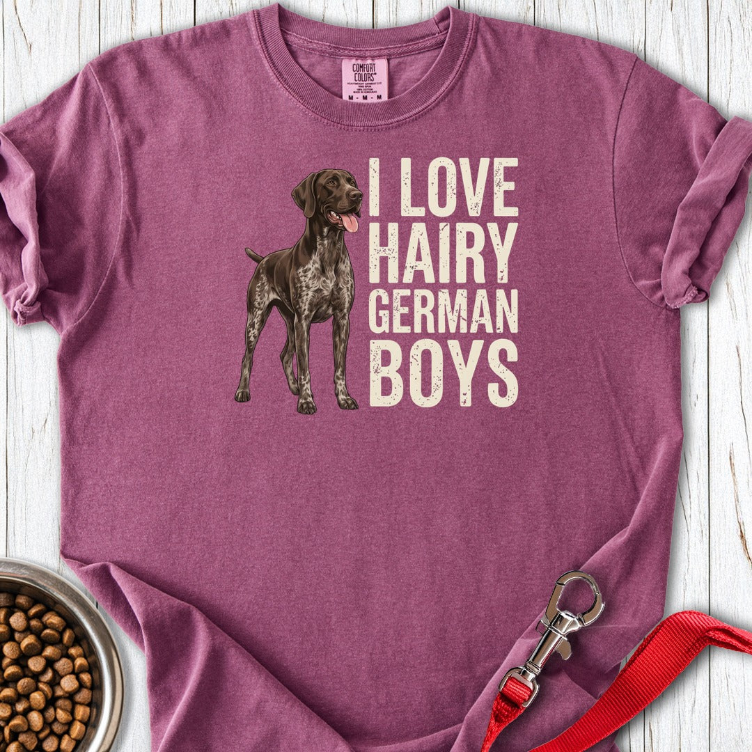 German Shorthaired Pointer Hairy Boys Premium Tee Berry