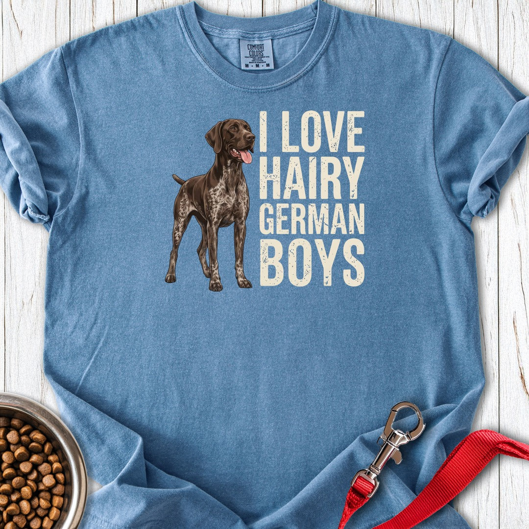 German Shorthaired Pointer Hairy Boys Premium Tee Blue Jean