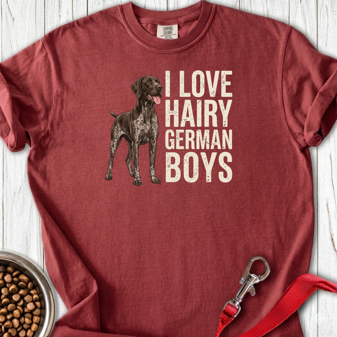 German Shorthaired Pointer Hairy Boys Premium Tee Brick