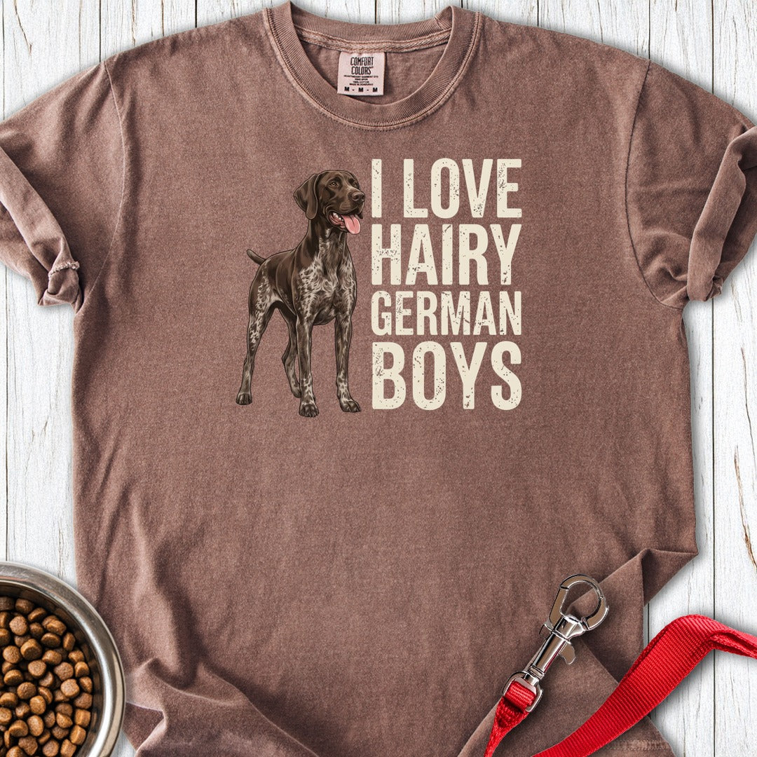 German Shorthaired Pointer Hairy Boys Premium Tee Espresso