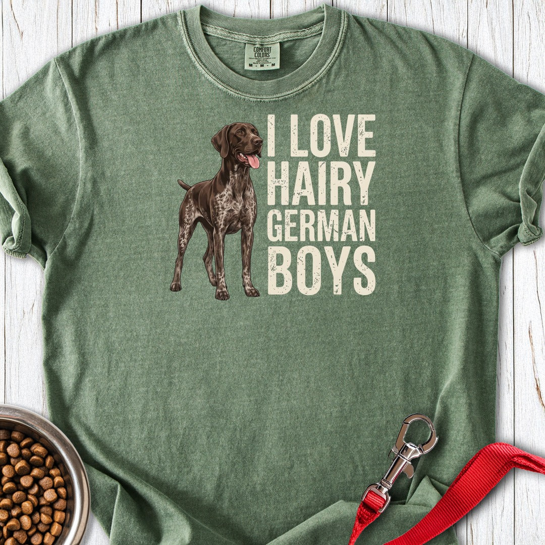 German Shorthaired Pointer Hairy Boys Premium Tee Moss