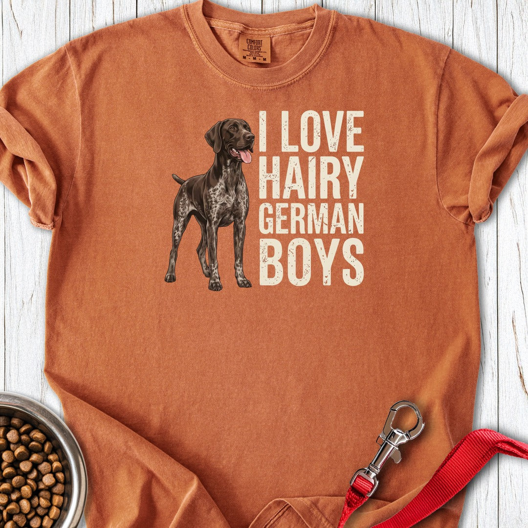 German Shorthaired Pointer Hairy Boys Premium Tee Yam