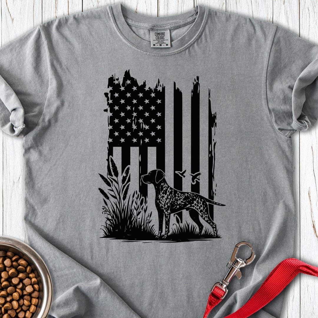 German Shorthaired Pointer Hunter USA Premium Tee Grey