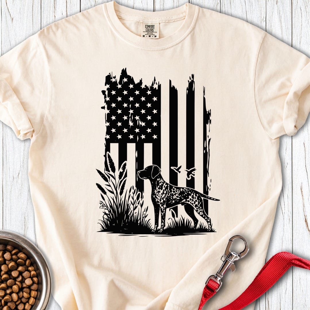 German Shorthaired Pointer Hunter USA Premium Tee Ivory
