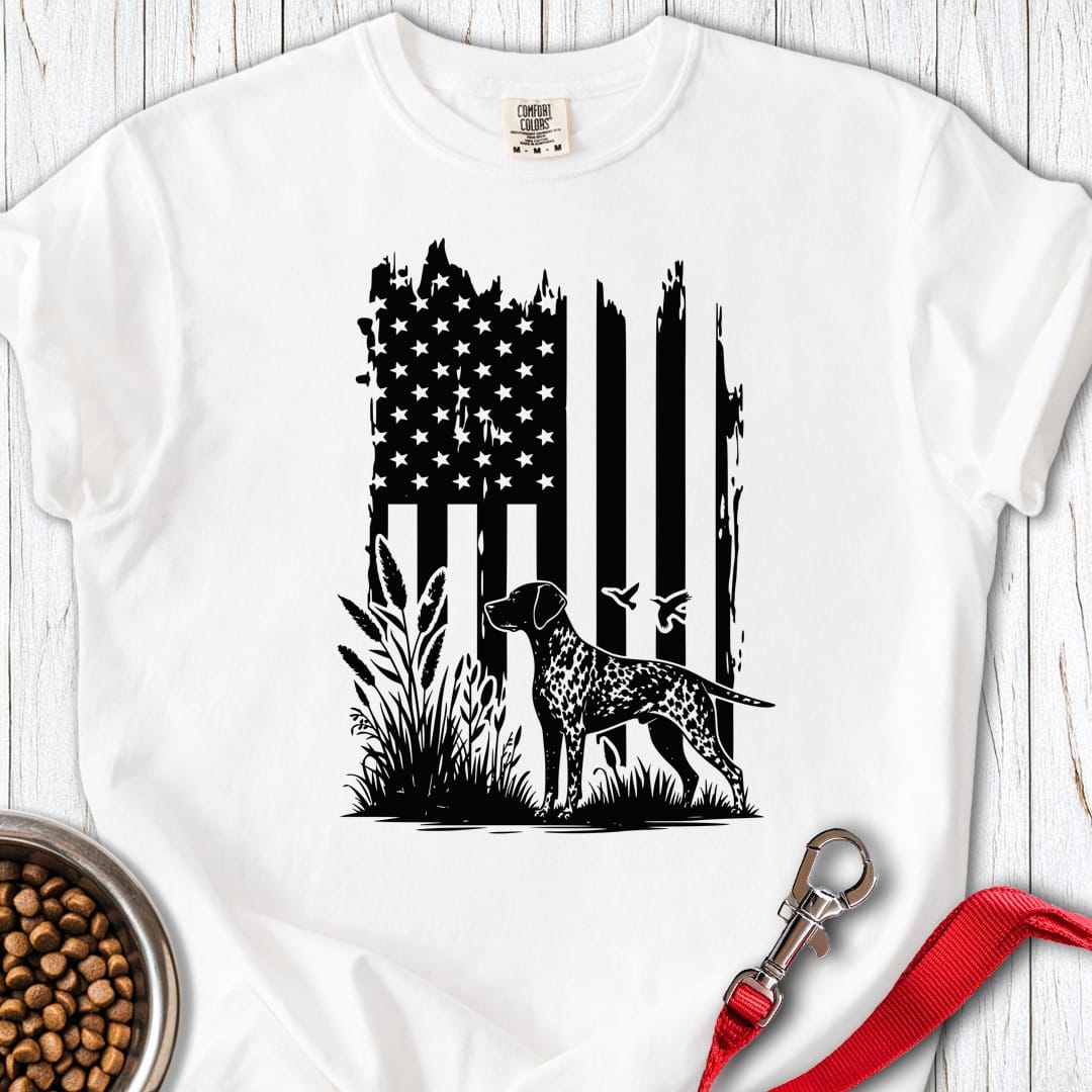 German Shorthaired Pointer Hunter USA Premium Tee White
