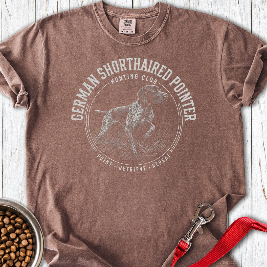 German Shorthaired Pointer Hunting Club Premium Tee Espresso