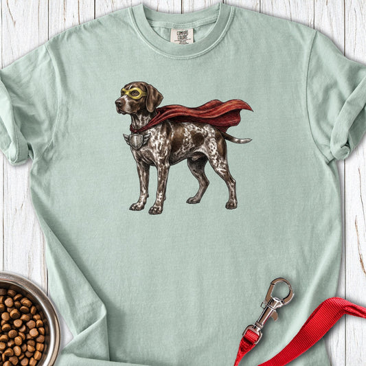 German Shorthaired Pointer Superhero Premium Tee Bay