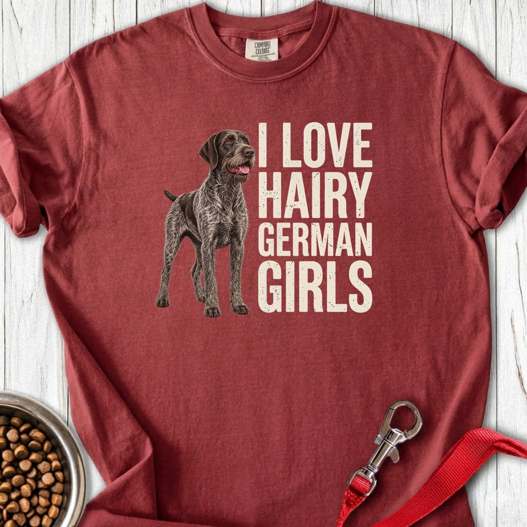 German Wirehaired Pointer Girl Premium Tee Brick