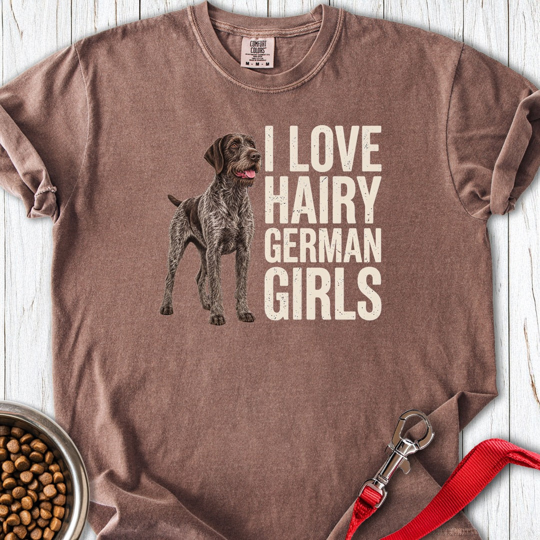 German Wirehaired Pointer Girl Premium Tee Espresso