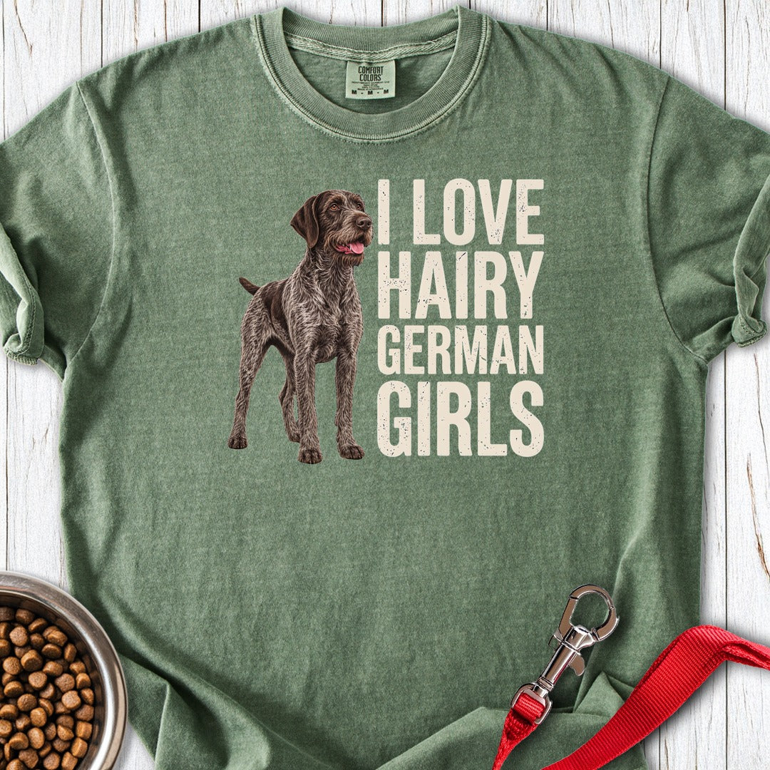 German Wirehaired Pointer Girl Premium Tee Moss