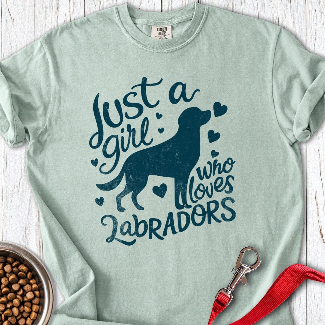 Girl Loves Labrador Premium Tee Bay
