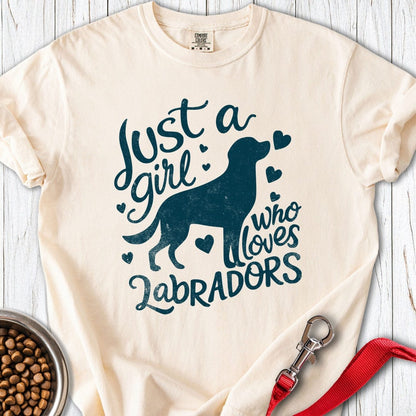 Girl Loves Labrador Premium Tee Ivory