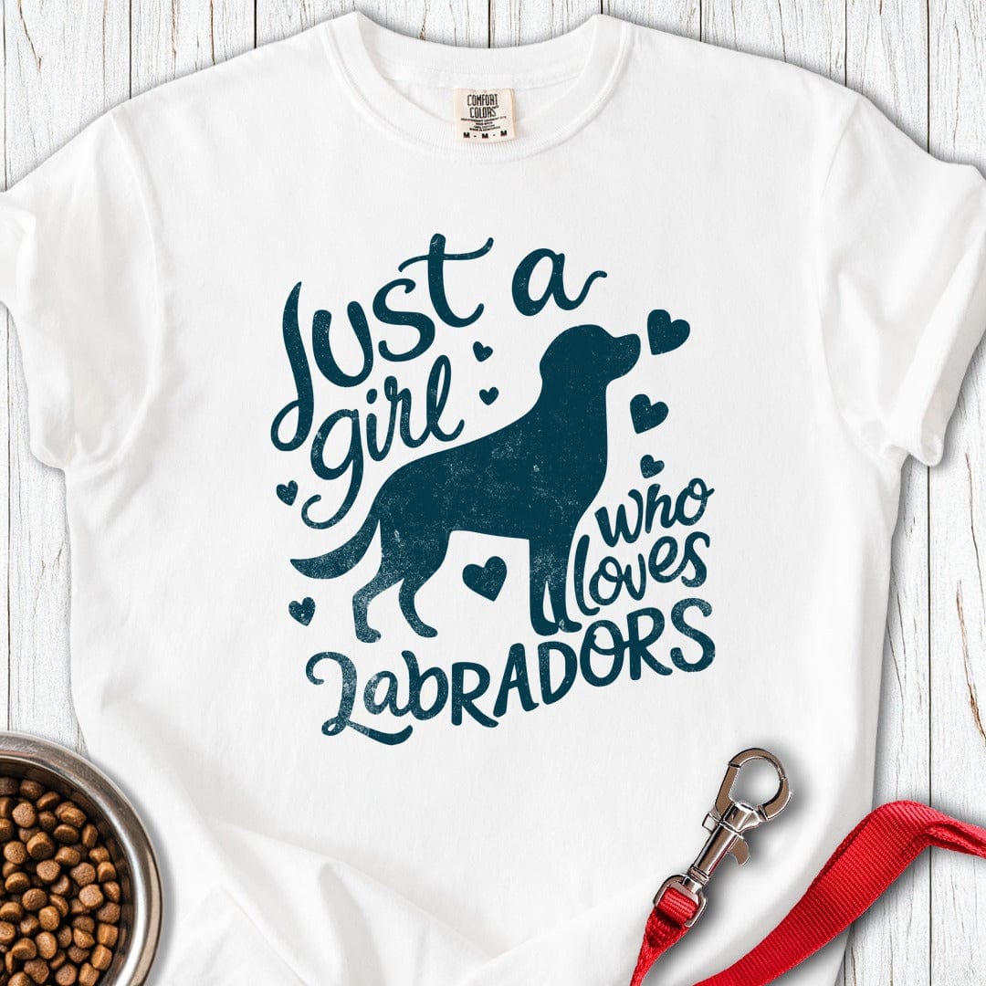Girl Loves Labrador Premium Tee White