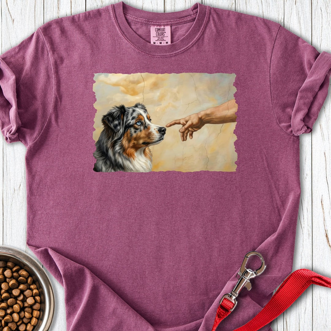 God Creates Australian Shepherd Premium Tee Berry