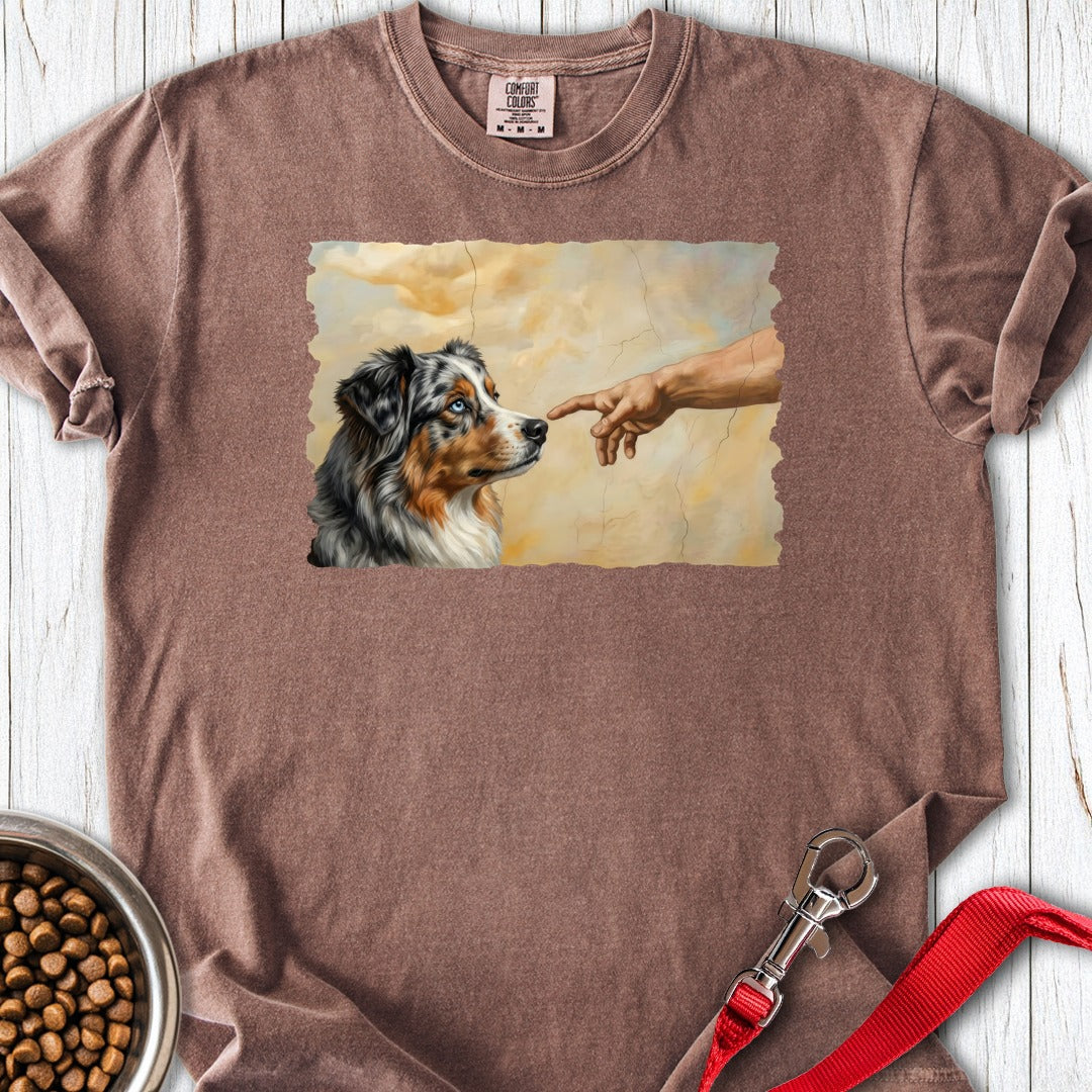 God Creates Australian Shepherd Premium Tee Espresso