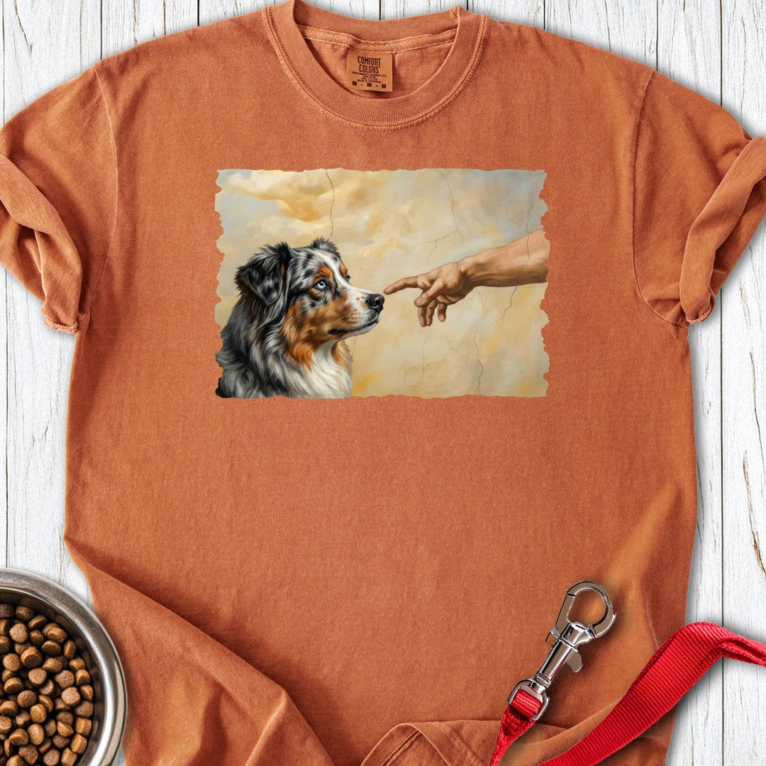 God Creates Australian Shepherd Premium Tee Yam