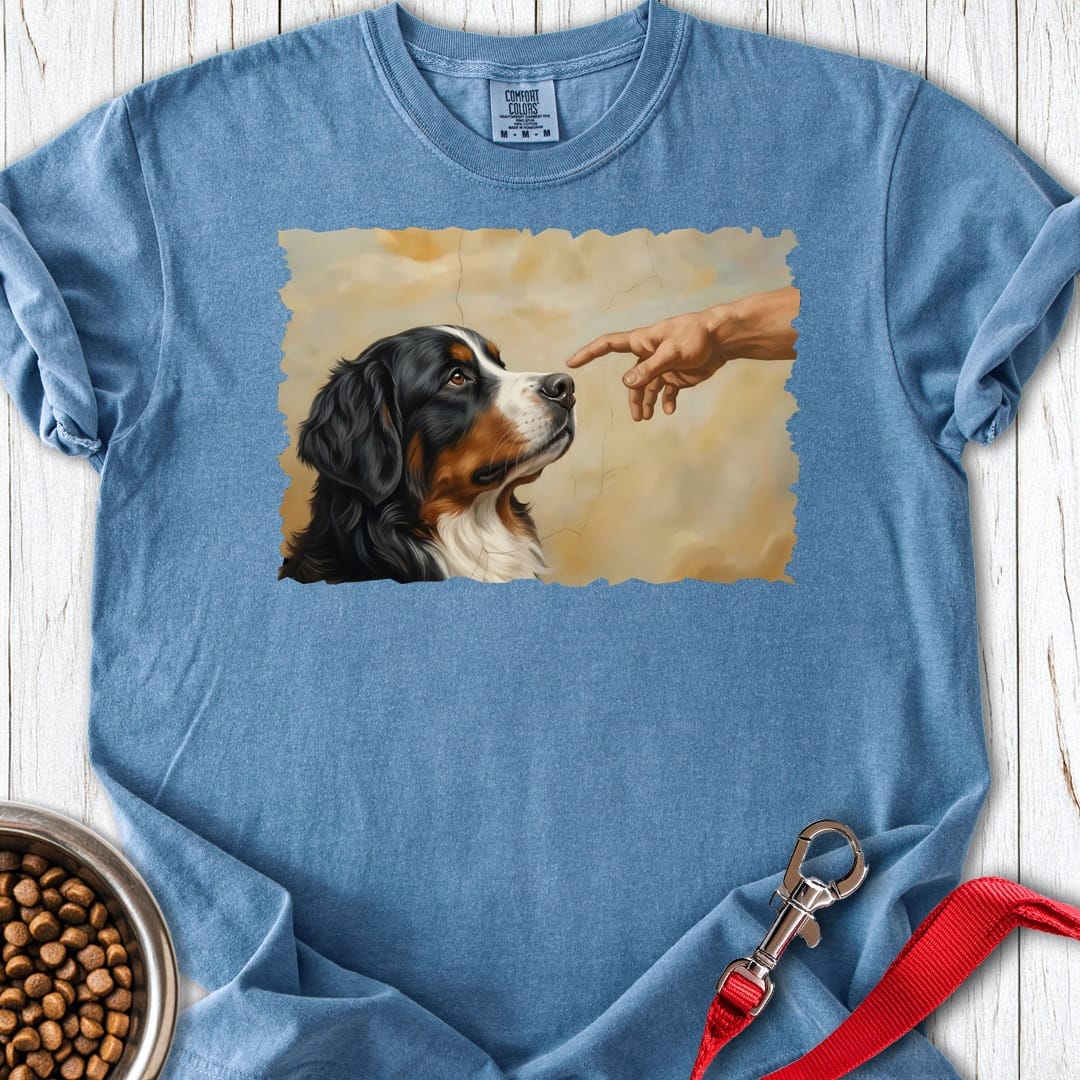 God Creates Bernese Mountain Dog Premium Tee Blue Jean