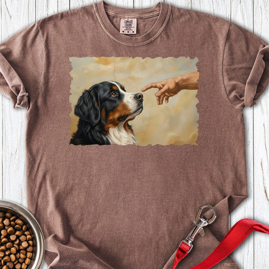 God Creates Bernese Mountain Dog Premium Tee Espresso