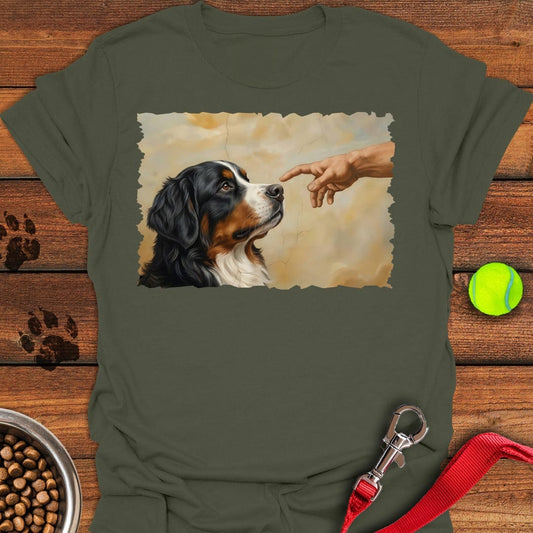 God Creates Bernese Mountain Dog Military Green