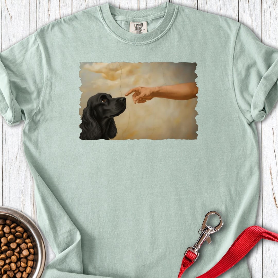 God Creates Black Cocker Spaniel Premium Tee Bay